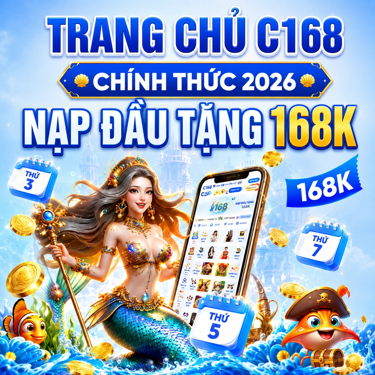 Trang Chủ C168 Chính Thức 2026 Mobile - Tặng 168K