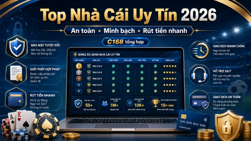 Top Nhà Cái Uy Tín 2026 Tại C168 – An Toàn, Minh Bạch